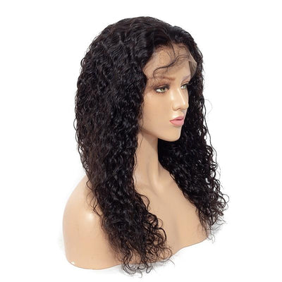 13x4 HD Transparent Lace Frontal Water Wave Human Hair Wigs 200% Densi