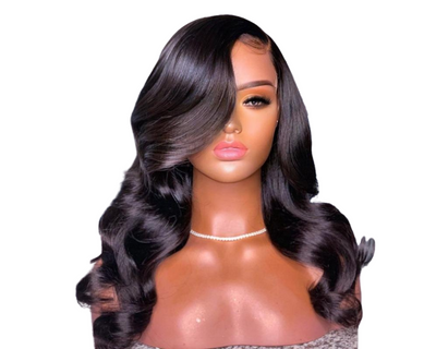 180% Density Full 4x4 Closure Wig Transparent Lace Front Body Wave Hum