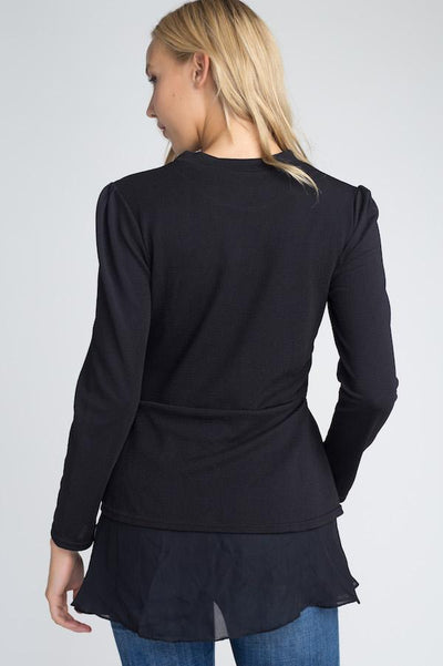 Women's Long Sleeve Ruffle Top