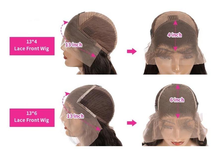 13x4 HD Transparent Lace Frontal Straight Human Hair Wigs 200% Density