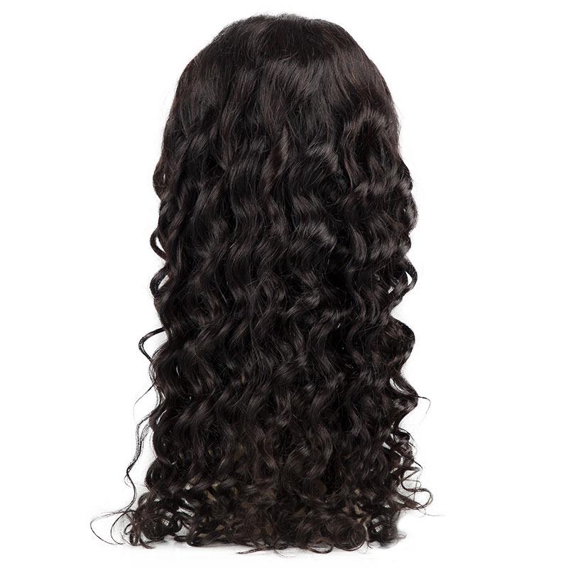 13x4 HD Transparent Lace Front Loose Curly Human Hair Wigs 200% Densit