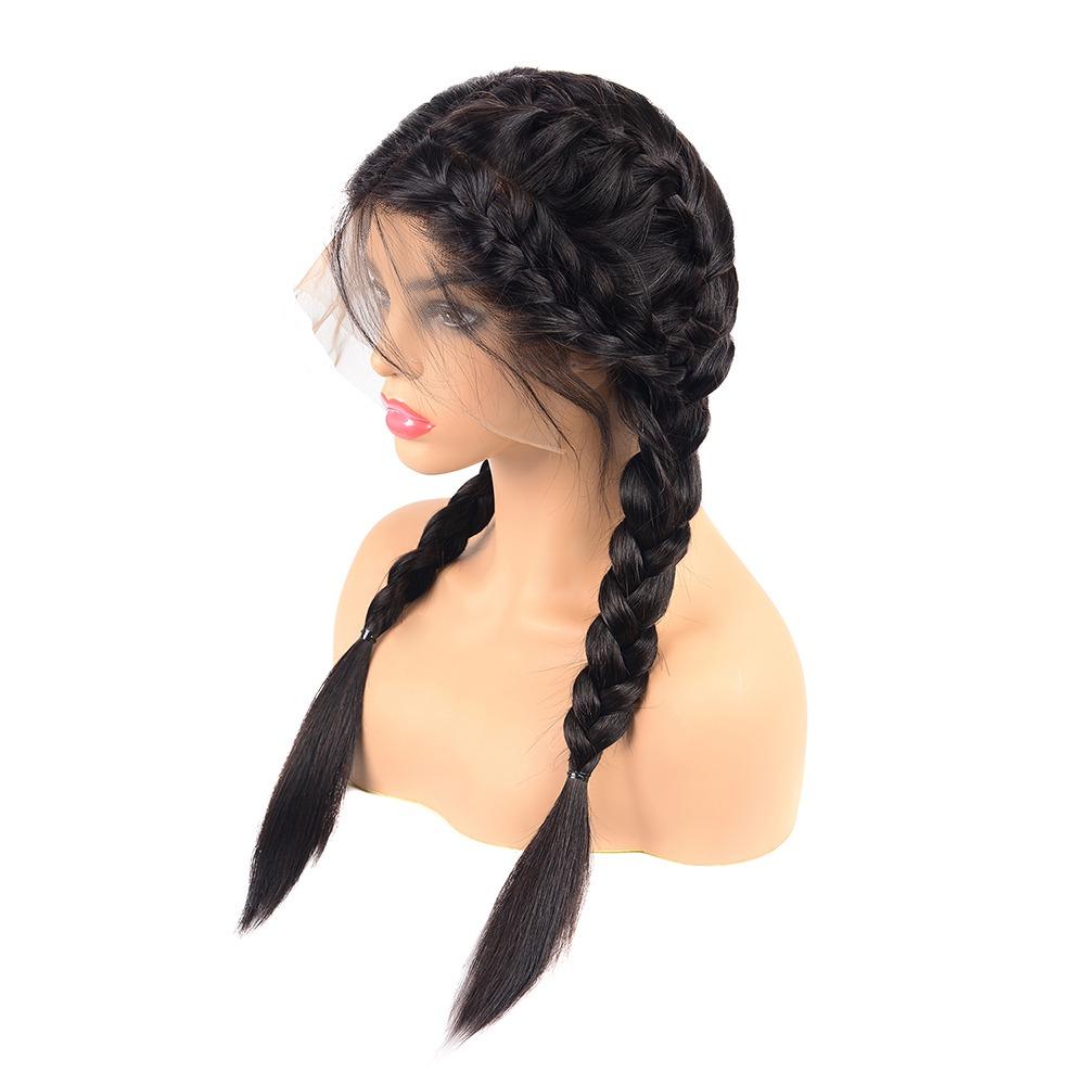 13x4 HD Transparent Lace Frontal Straight Human Hair Wigs 200% Density