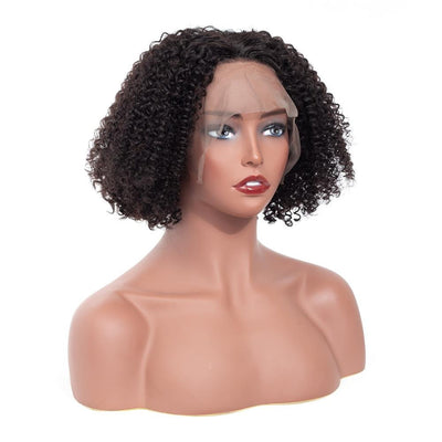 Kinky Curly 180% Density 4x4 Short Bob 13x4 Lace Front Human Hair Wig